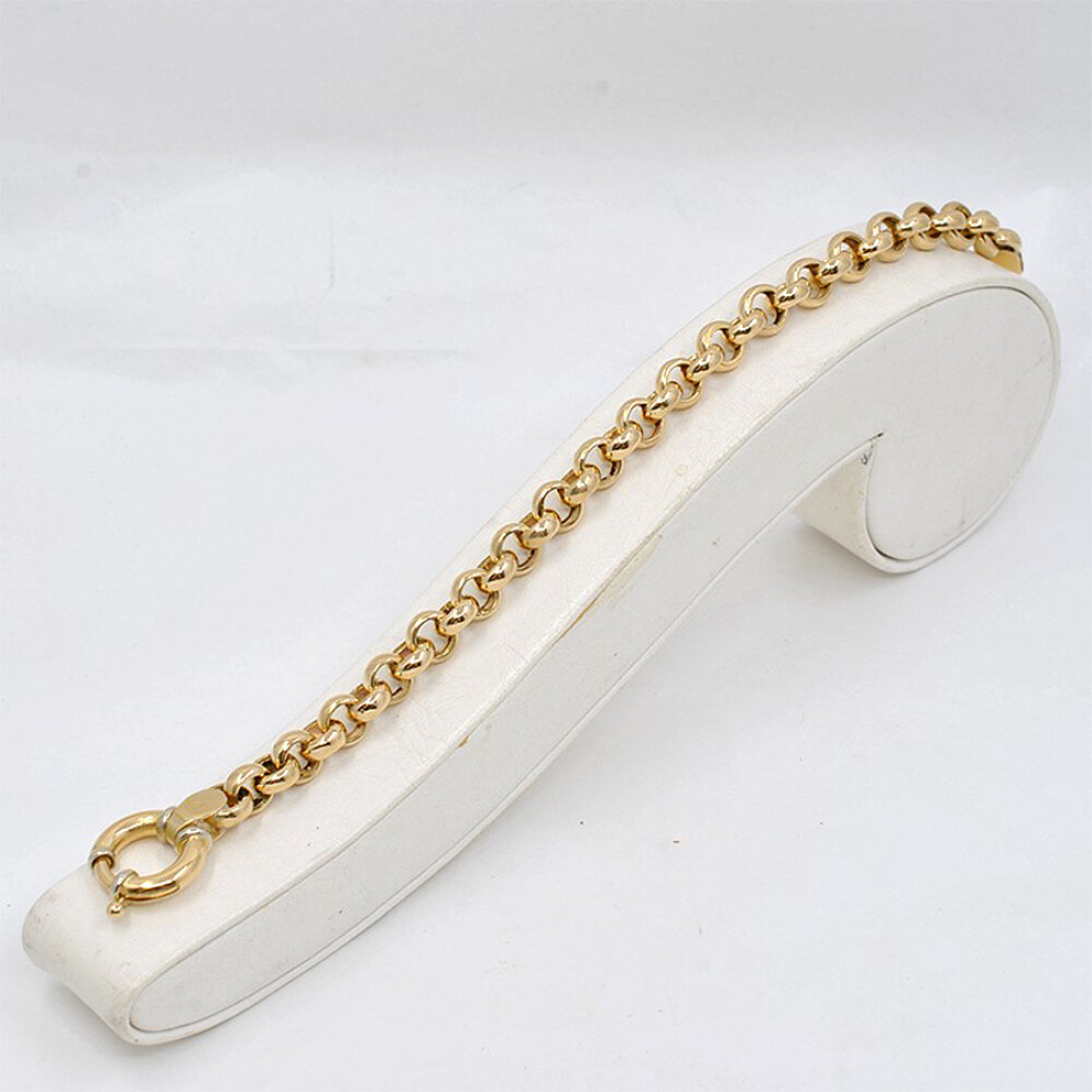 Pulsera Rolo En Oro 18K Con Cierre Marinero Pulsera Rolo En Oro 18K Con Cierre Marinero