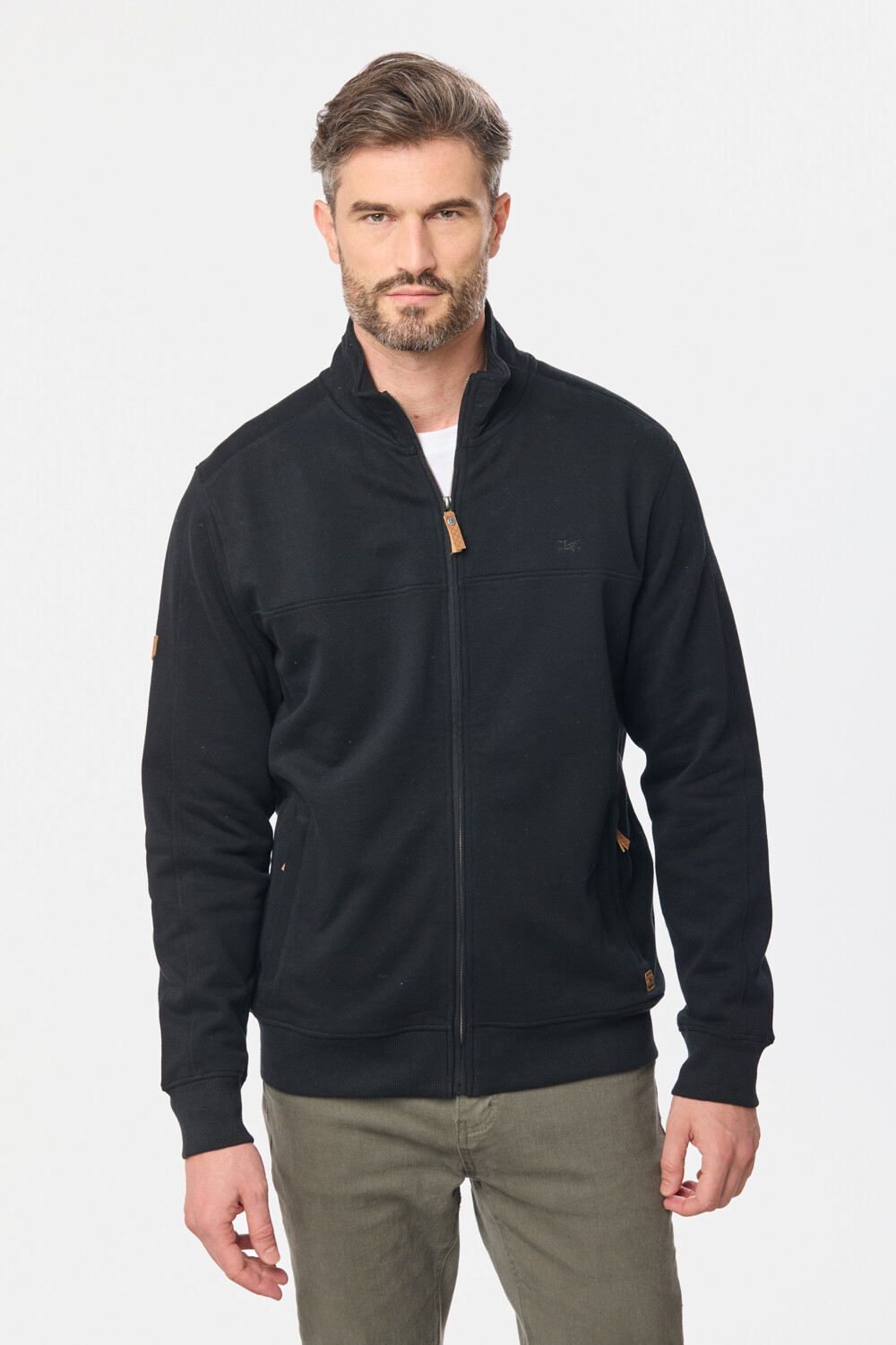 CAMPERA DE FELPA CUELLO ALTO Negro