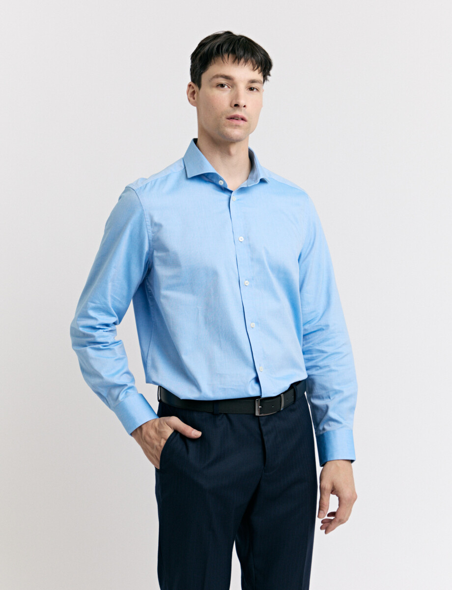 012652 CAMISA HARRINGTON SELECT Celeste Oscuro