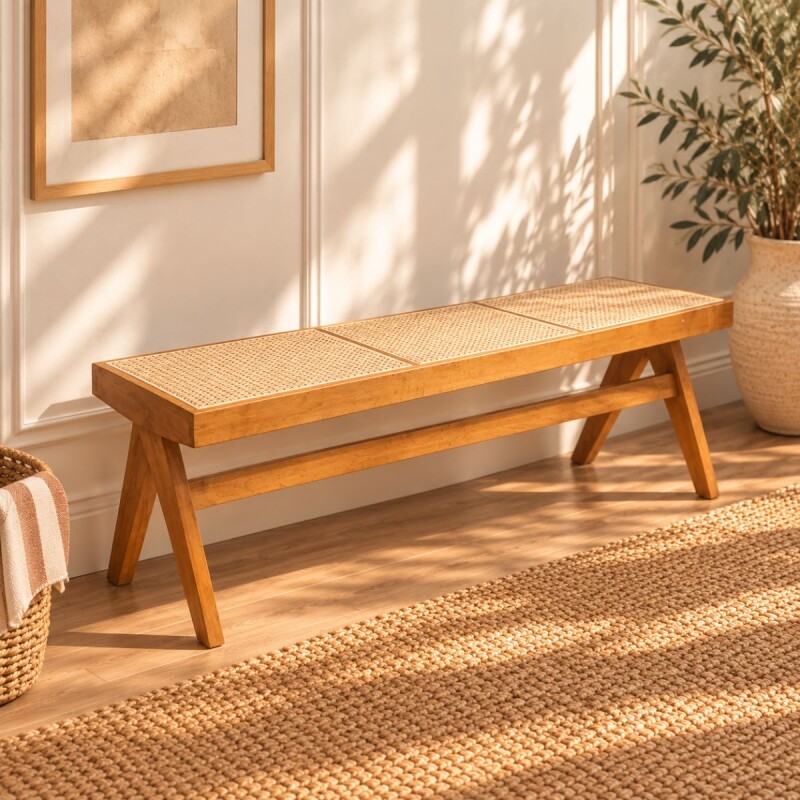 BANM.46 Banco De Madera 110x40x45 Cm Lennon - Marron