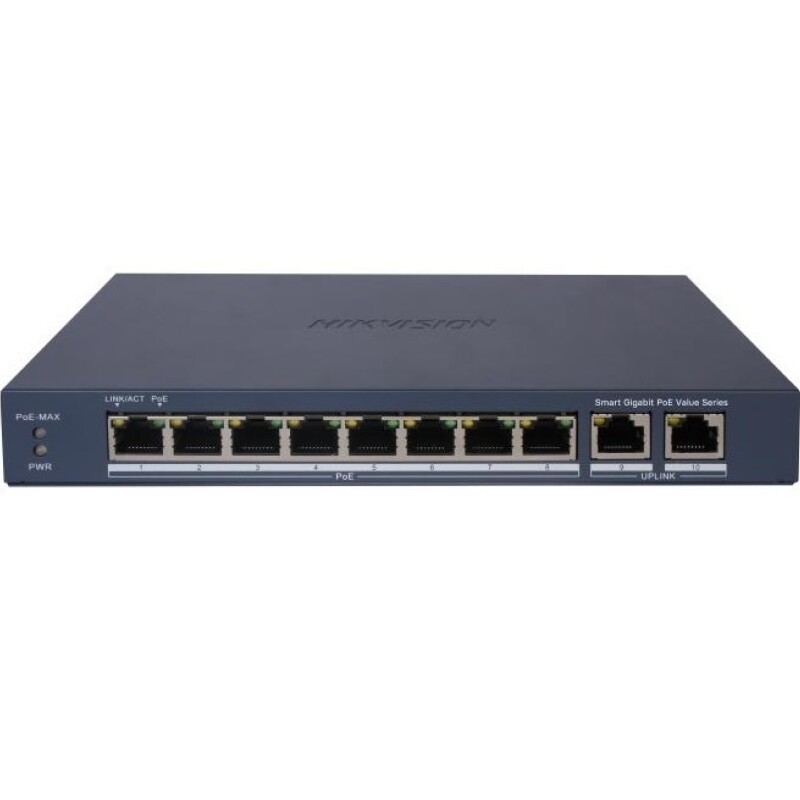 Switch PoE Hikvision 10 Puertos Gigabit 60W Administrable Switch PoE Hikvision 10 Puertos Gigabit 60W Administrable