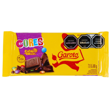 TABLETA GAROTO CHOCOLATE 80G COLORES<br /> <br /> Tableta de chocolate Garoto Colores TABLETA GAROTO CHOCOLATE 80G COLORES<br /> <br /> Tableta de chocolate Garoto Colores