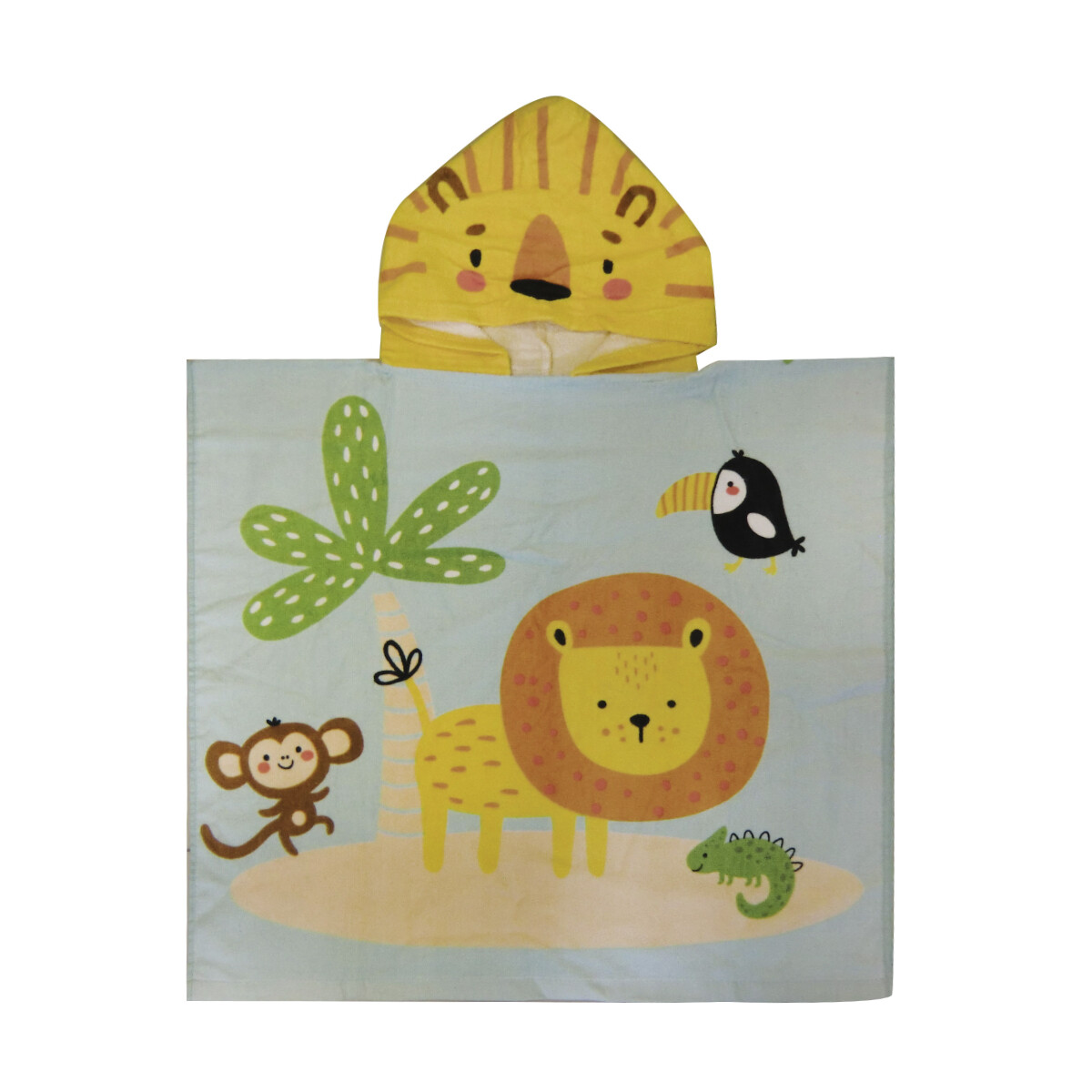 Bata Poncho Infantil Varios Diseños 100% Algodón 60 x 60 cm - SELVA 