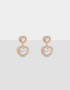 Aros Colgantes Cortos Con corazón Aros Colgantes Con Corazón - Dorado