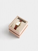 Reloj Cuadrado Pulsera Com Textura marron