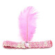 Vincha con Pluma Rosado