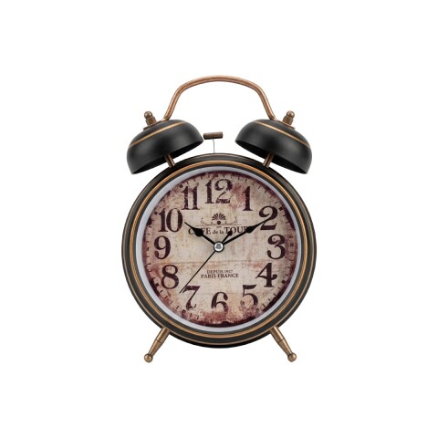 RELOJ DESPERTADOR NEGRO Unica