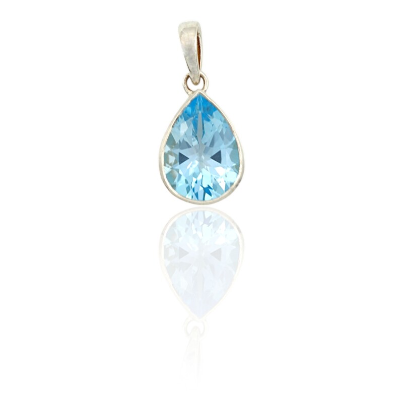 Dije Colgante Gota-Plata 925-Agua Marina-CP3992 Conpiedra