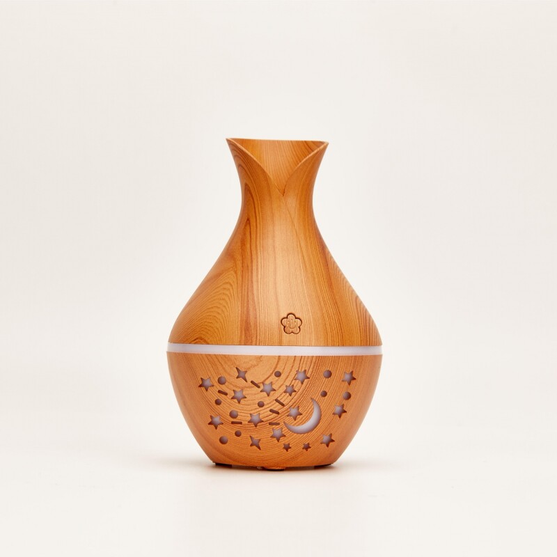 HUMIDIFICADOR DE GRANO DE MADERA CON ESTRELLAS HUECOS Y LUNA HUMIDIFICADOR DE GRANO DE MADERA CON ESTRELLAS HUECOS Y LUNA