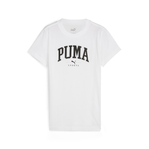 Remera Puma SQUAD Graphic Tee de Mujer - 681537 02 Blanco