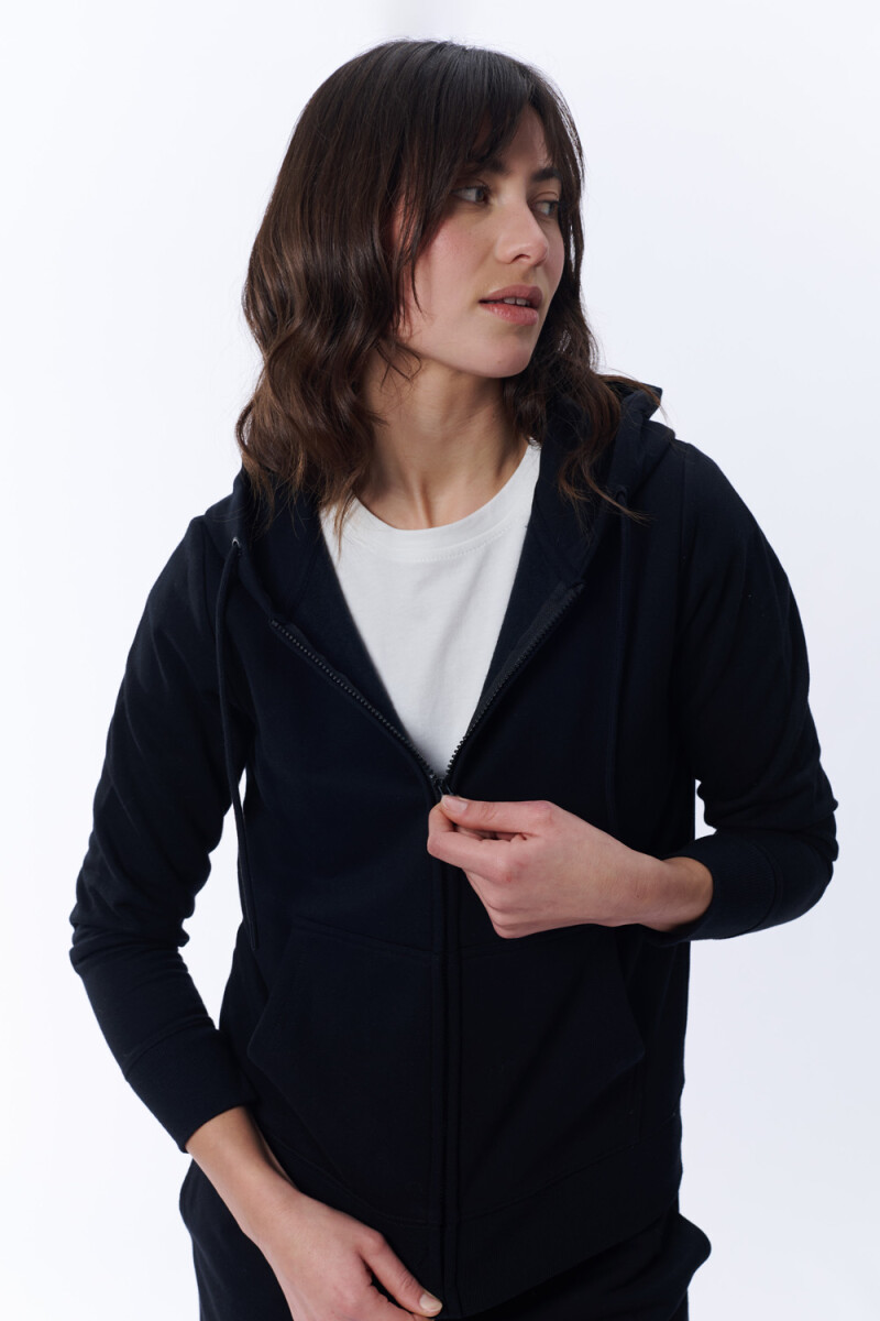 Campera Deportiva Básica Negra