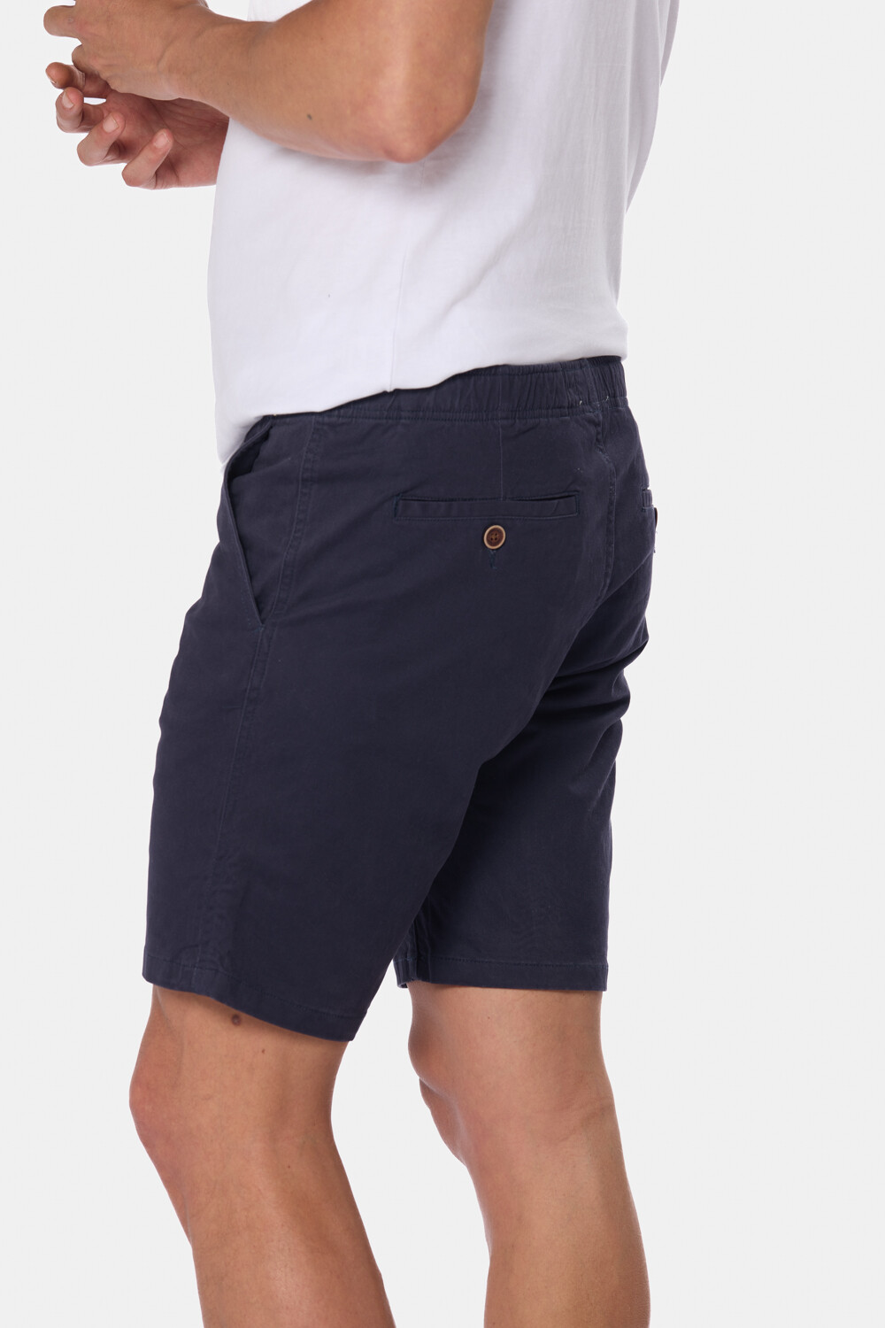 BERMUDA CON CINTURA ELASTIZADA Azul