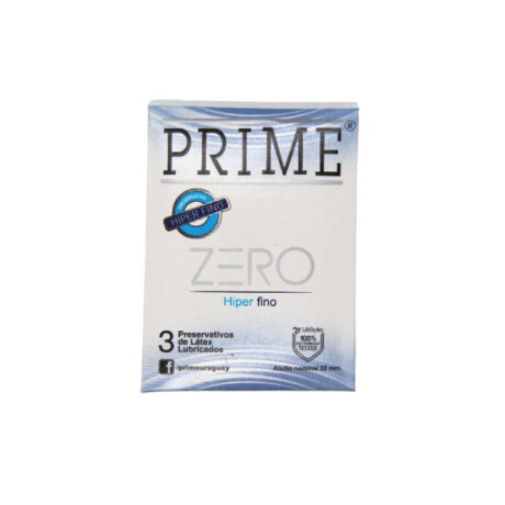 Preservativo Prime x 3 Zero - Hiper fino