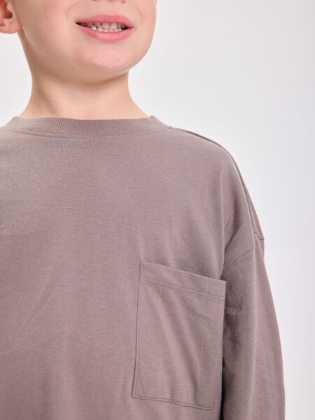 Remera manga larga Tostado