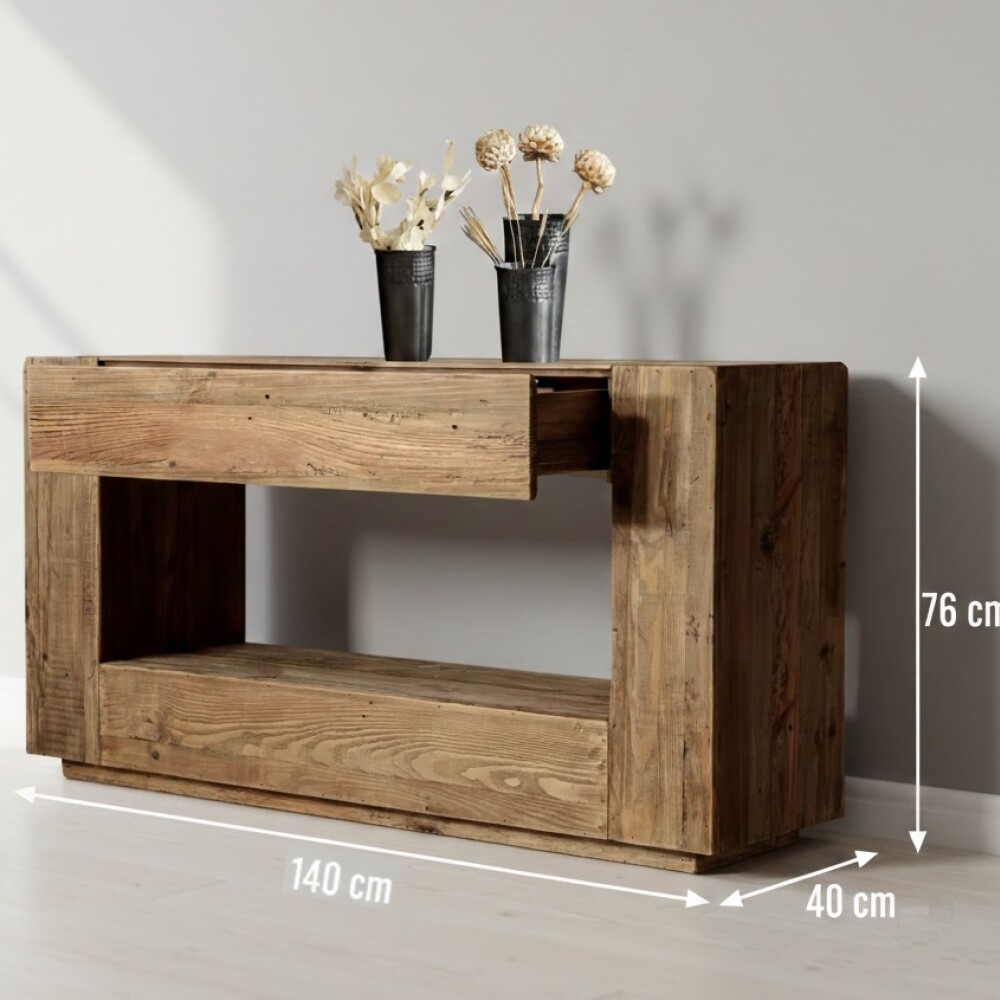 CONSOLA DE ARRIME MESA DE LIVING AUXILIAR MADERA MACIZA - LÍNEA RÚSTICA CONSOLA DE ARRIME MESA DE LIVING AUXILIAR MADERA MACIZA - LÍNEA RÚSTICA