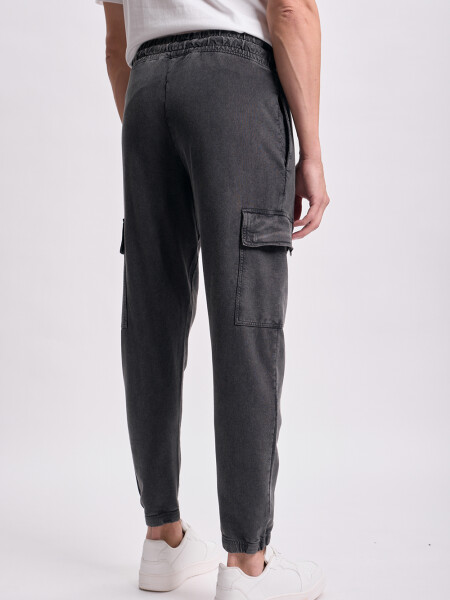Pantalón deportivo cargo jogger Negro