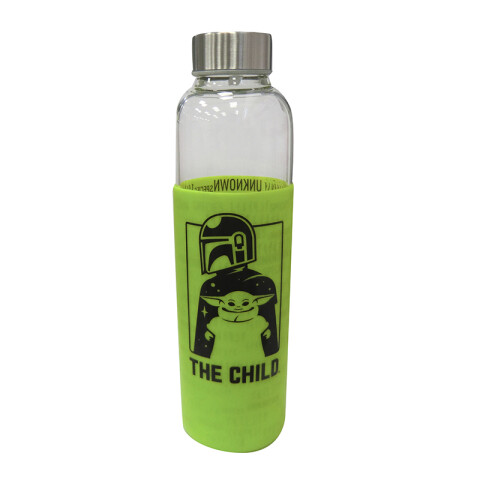 Botella Vidrio Funda Silicona Baby Yoda 585 ml U