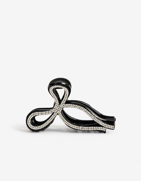 Broche Strass Broche Moño De Strass. - Plateado