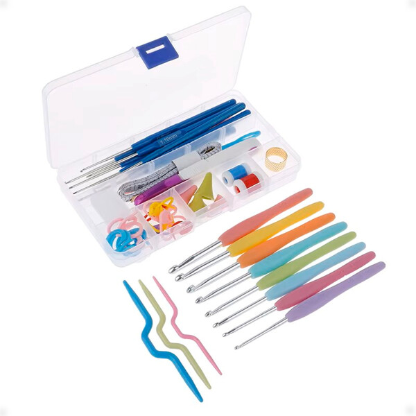 Set Agujas Crochet Estuche Accesorios Tejido 55 Piezas Set Agujas Crochet Estuche Accesorios Tejido 55 Piezas