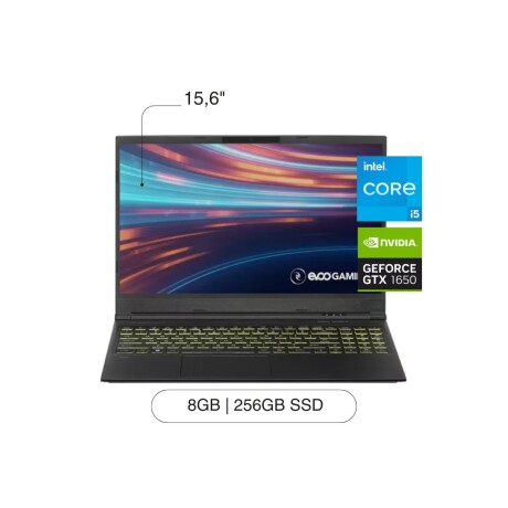 Notebook EVOO EGLP10 15.6' FHD 256GB SSD / 8GB I5 GTX1650 W10 - Black Notebook EVOO EGLP10 15.6' FHD 256GB SSD / 8GB I5 GTX1650 W10 - Black