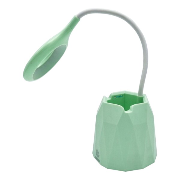 Lampara Tactil Flexible Con Base Porta Lapiz Recargable Led Color Variante VERDE