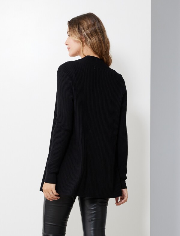 Cardigan Rib NEGRO