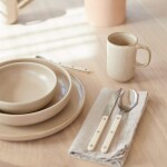 SET X2 TENEDOR DE MESA 20CM AC MANGO BEIGE TOSCANA SET X2 TENEDOR DE MESA 20CM AC MANGO BEIGE TOSCANA