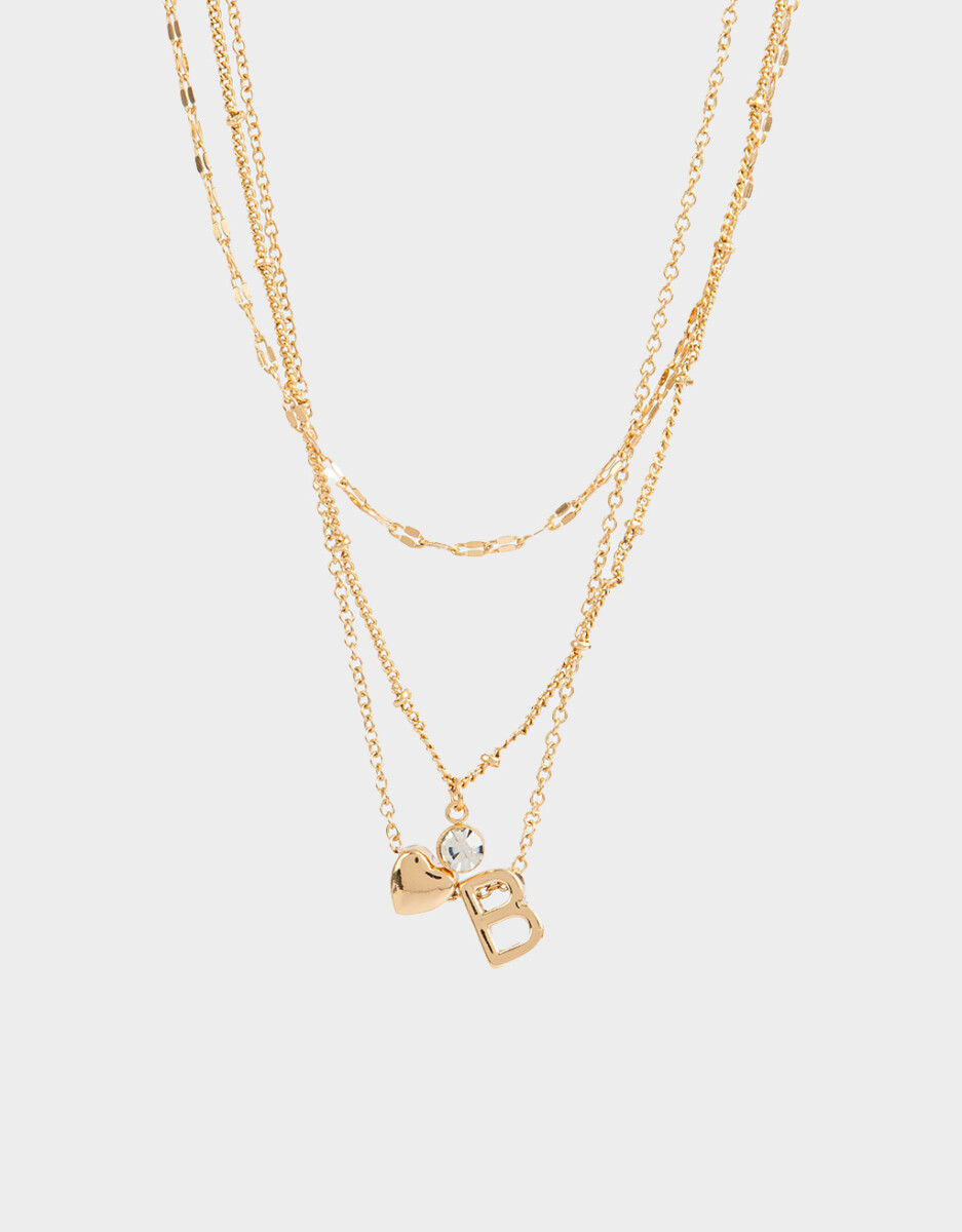 Collar Corto De Inicial "b" 