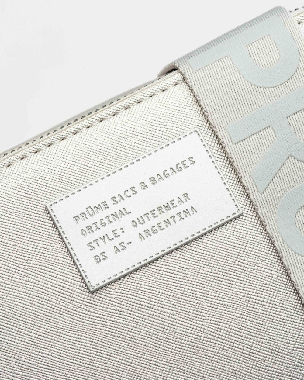 Bandolera New Penny en efecto cuero zaffiano Metalizado