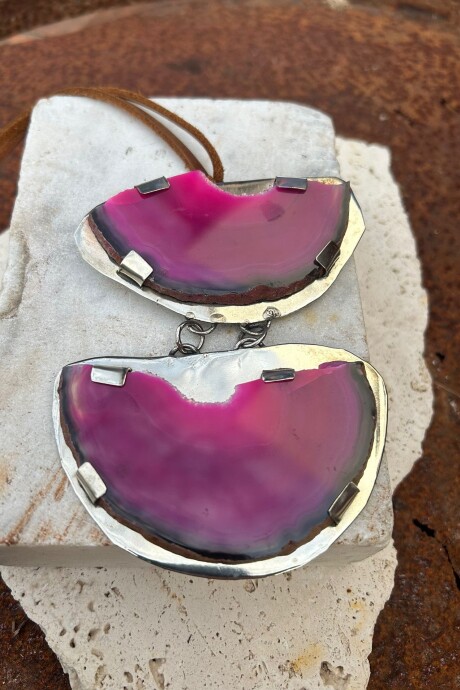 Cracked Necklace Fucsia