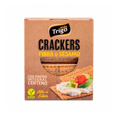 Cracker fibra y sesamo Mas Trigo Cracker Fibra Y Sesamo Mas Trg