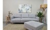 Sofa con Chaise PRADA PREVENTA Light Grey Tela Rústica