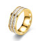 Anillo Doble Brillo En Caja Color Oro