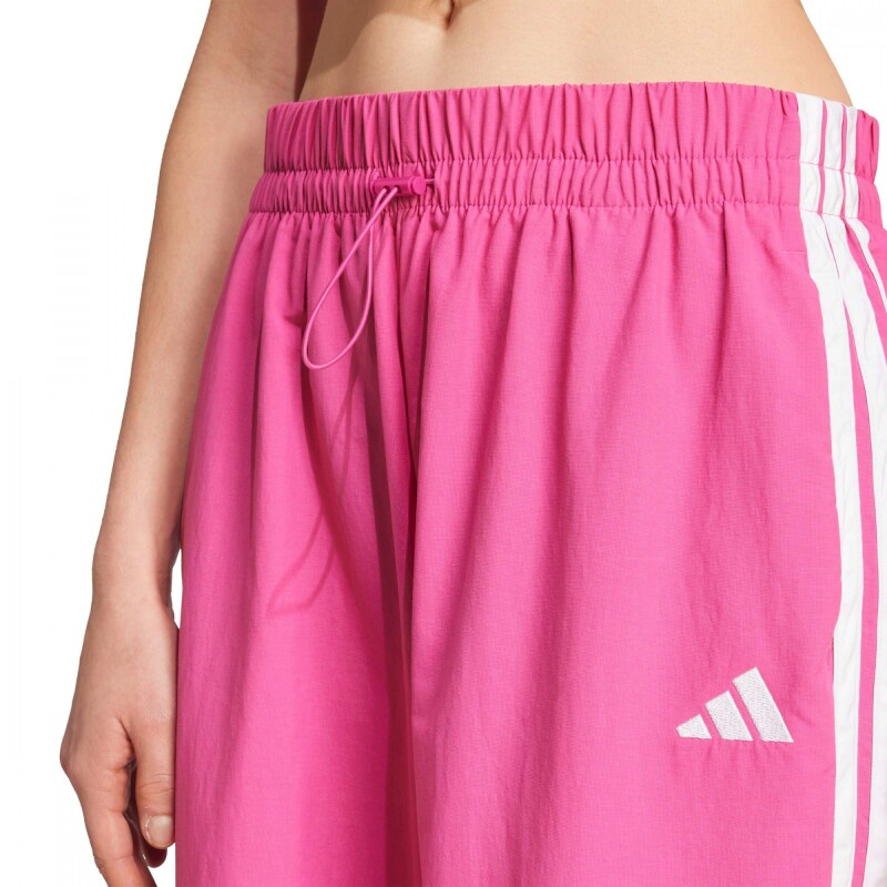 Pantalón Largo Essentials Lifestyle Woven Parachute 3 bandas de Mujer Rosado