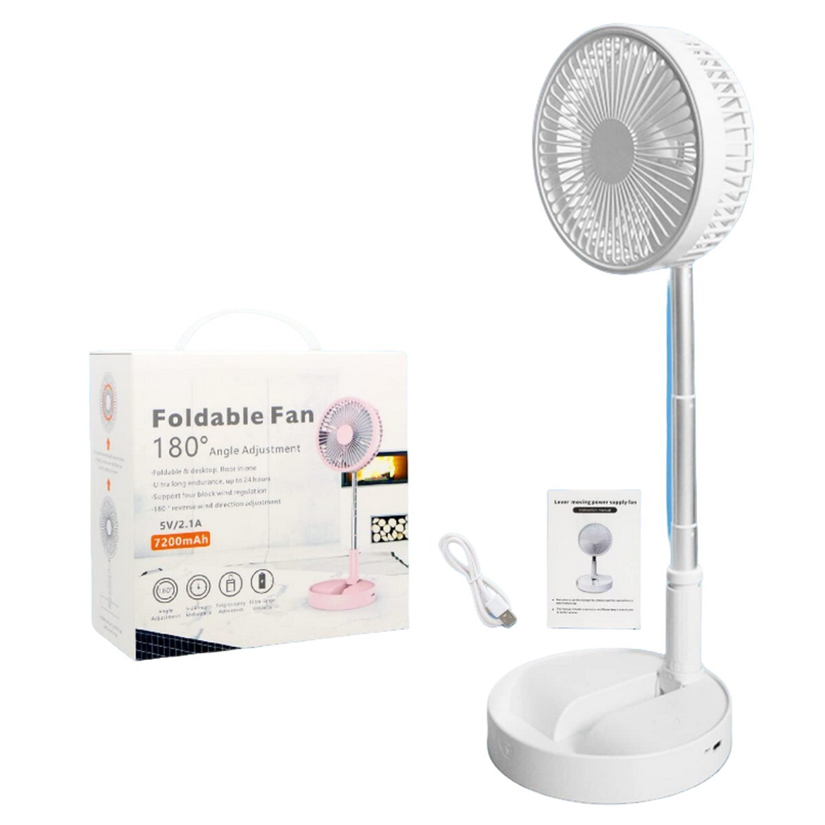 VENTILADOR PORTÁTIL ALTURA AJUSTABLE 7200MAH 