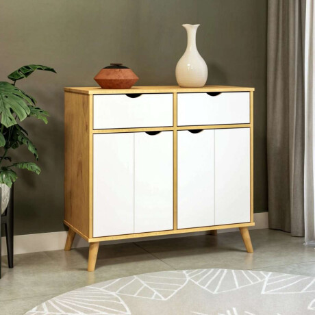 Comoda 2 puertas 2 cajones Linea Dublin Blanco