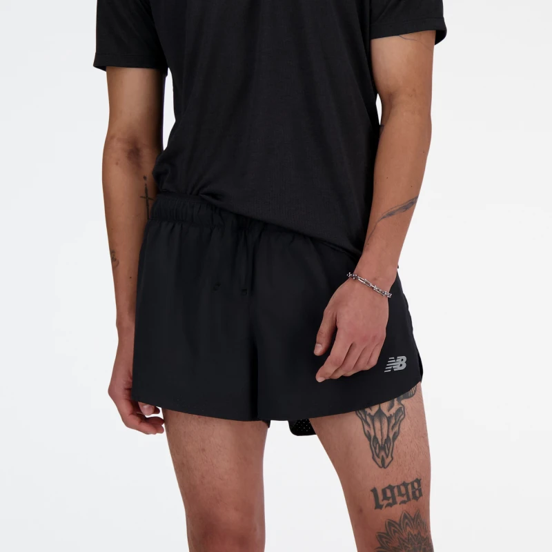 Short New Balance de Hombre - 3 INCH SPLIT - MS41280BK BLACK