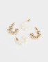 Aros Argollas Set Beach Set De Argollas Chunky - Dorado