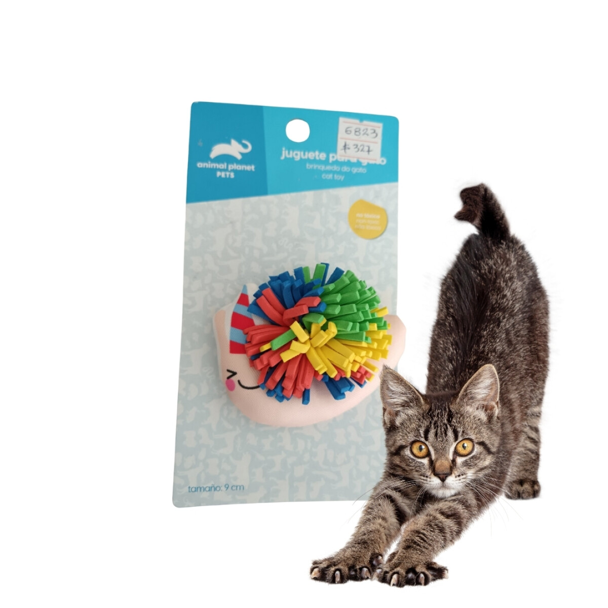 Juguete Gato Animal Planet Con Goma Colores 