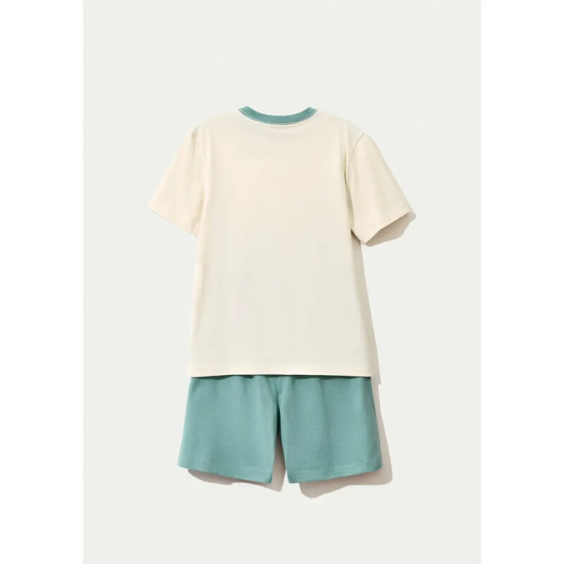 PIJAMA MM MASC CAQUI CLARO/VERDE