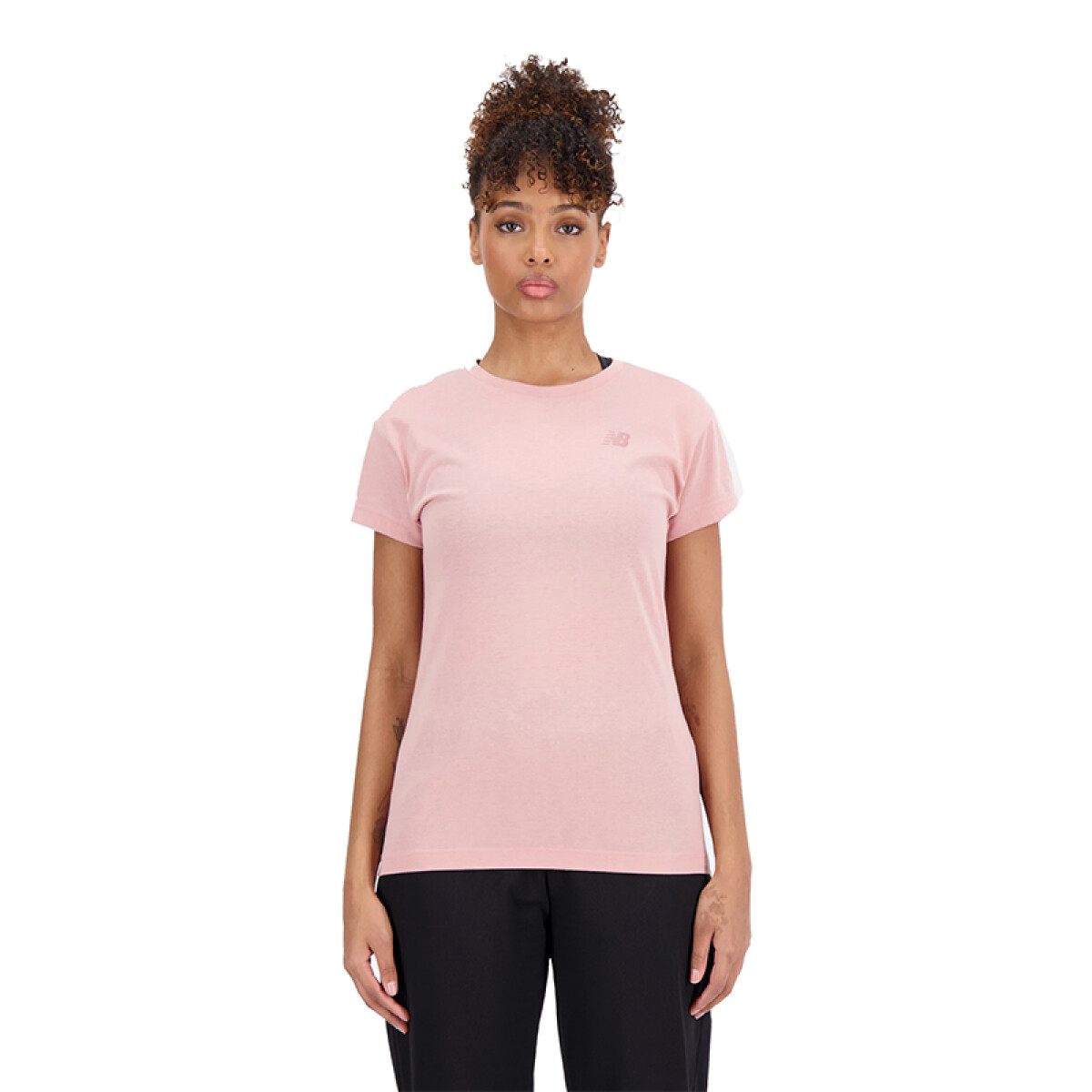 Remera New Balance Relentless Heathertech - Pinkmoon 