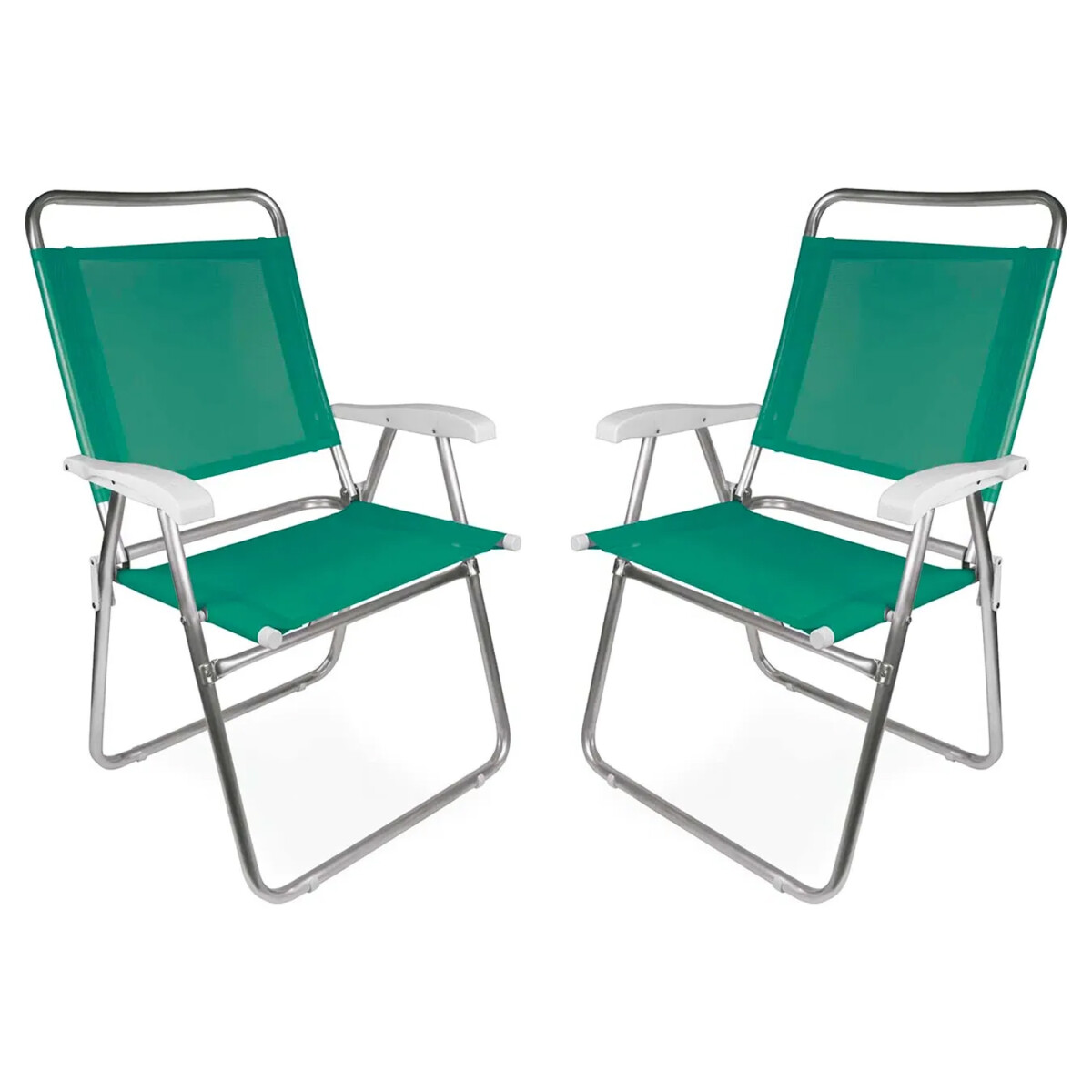 Set Silla X2 en Aluminio 120 kg PVC Master Plus Fashion Mor - Verde 