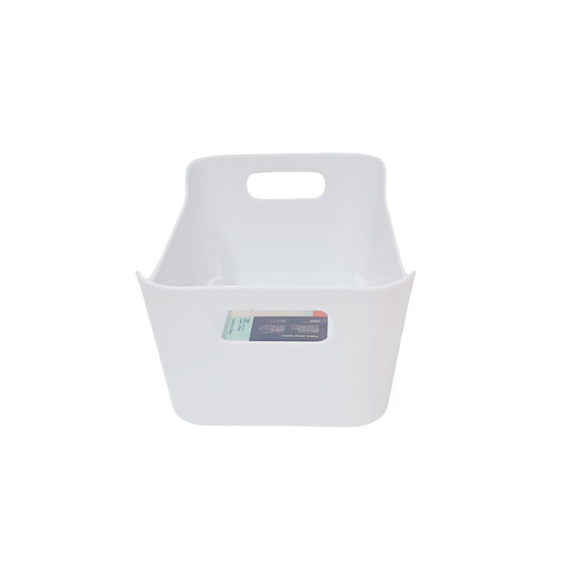 Canasto organizador blanco con asas 24x16.5x10cm - Canasto Organizador Blanco Con Asas 24x16.5x10cm 