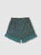 Pantalon Corto De Flores Verde