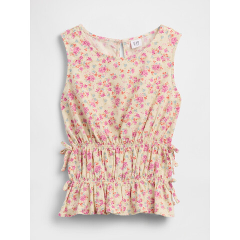 V-W SLVLS LINEN TOP SP FRENCH PINK FLORAL