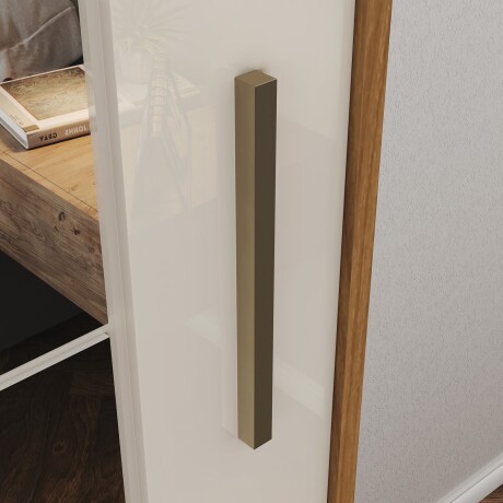 ROPERO VERGGO 2 PUERTAS 3 CAJONES INTERNOS CON ESPEJOS GUARDARROPA CLOSET ARMARIO OFF WHITE