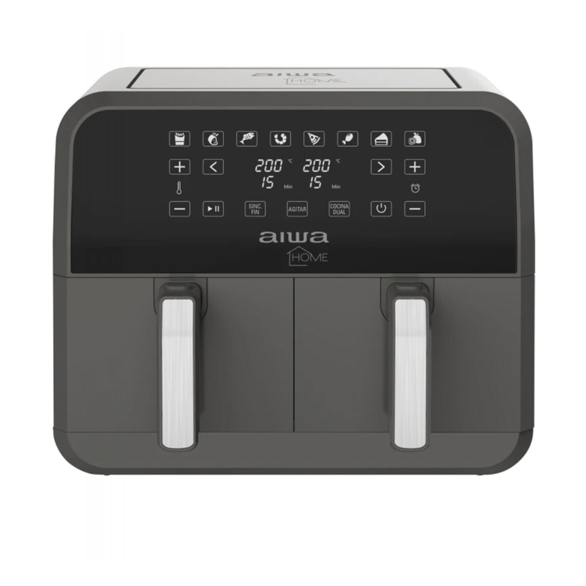 Freidora Digital Sin Aceite Aiwa Awft8003 Dos Canastos 8 Lt 