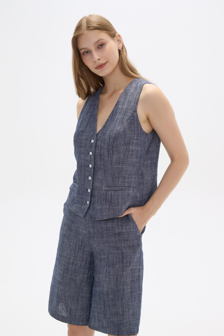 Chaleco Lache Azul Piedra