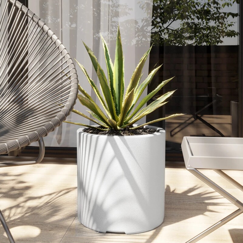 Macetero Cilindro 30 Blanco Alto 30cm x 30cm diametro, 20 lts Macetero Cilindro 30 Blanco Alto 30cm x 30cm diametro, 20 lts