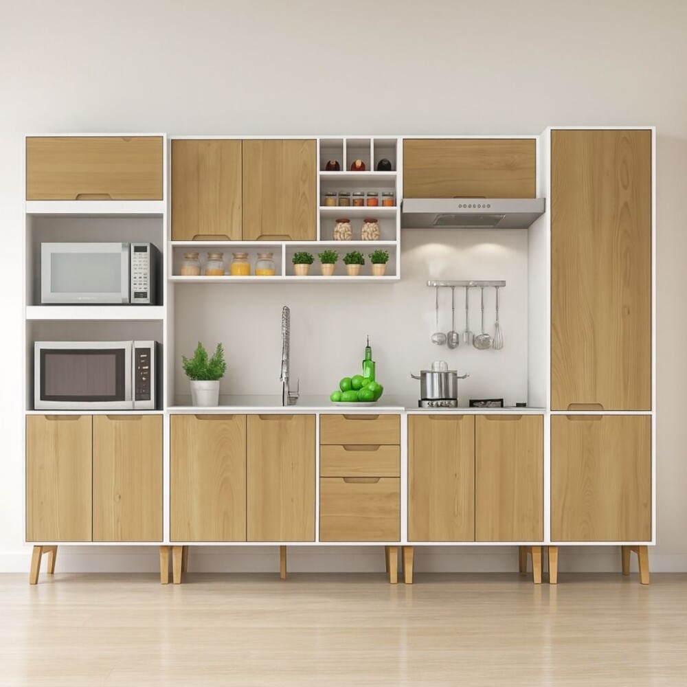 COMBO COCINA - LINEA WOOD BLANCO